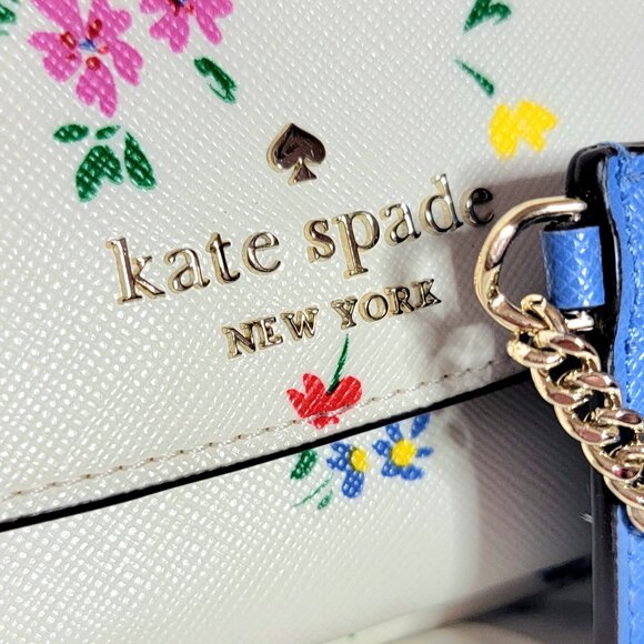 Kate Spade Staci Garden Bouquet (2fer) Wallet & Blue Card Carrier Set, NWOT - Picture 3 of 10